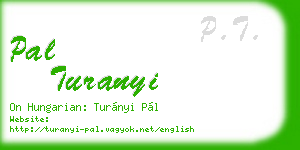 pal turanyi business card