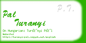 pal turanyi business card